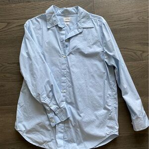 Aritzia Wilfred Free EUC Blue Sail Linen Shirt Sz Small